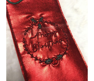 ADVENTSKALENDER 23. Dezember - Stickdatei - Merry Christmas Mistel Kranz